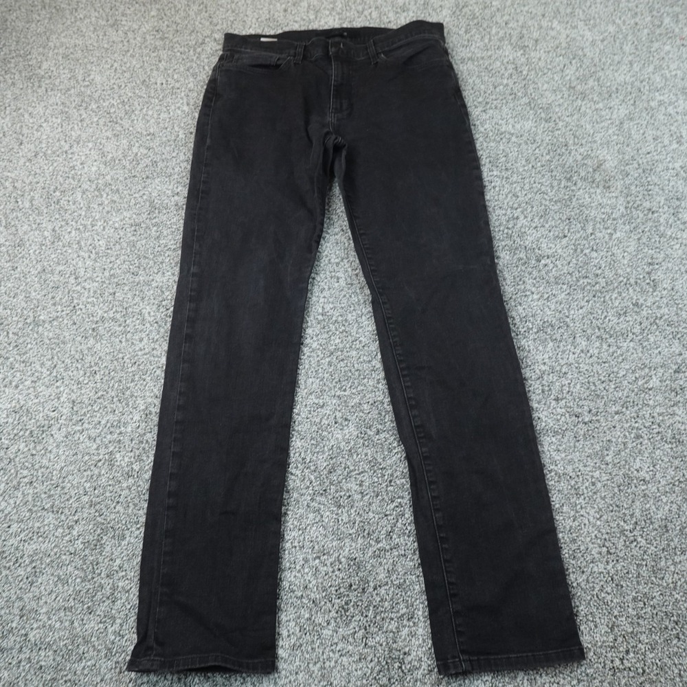 Joes Jeans Mens 34X34 Dark Black Denim Pants Brixton Slim Straight Stretch Flex